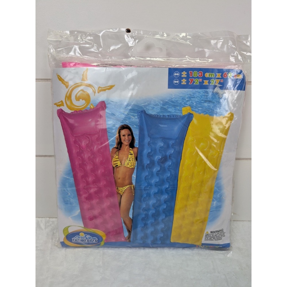 Vintage INTEX The Wet Set Relax-a-Mat Pink Float 72" X 27" Pool Beach 2006